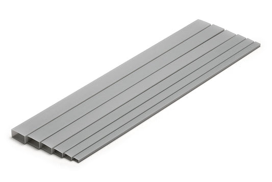 Plastic Material Gray Rectangular pipe