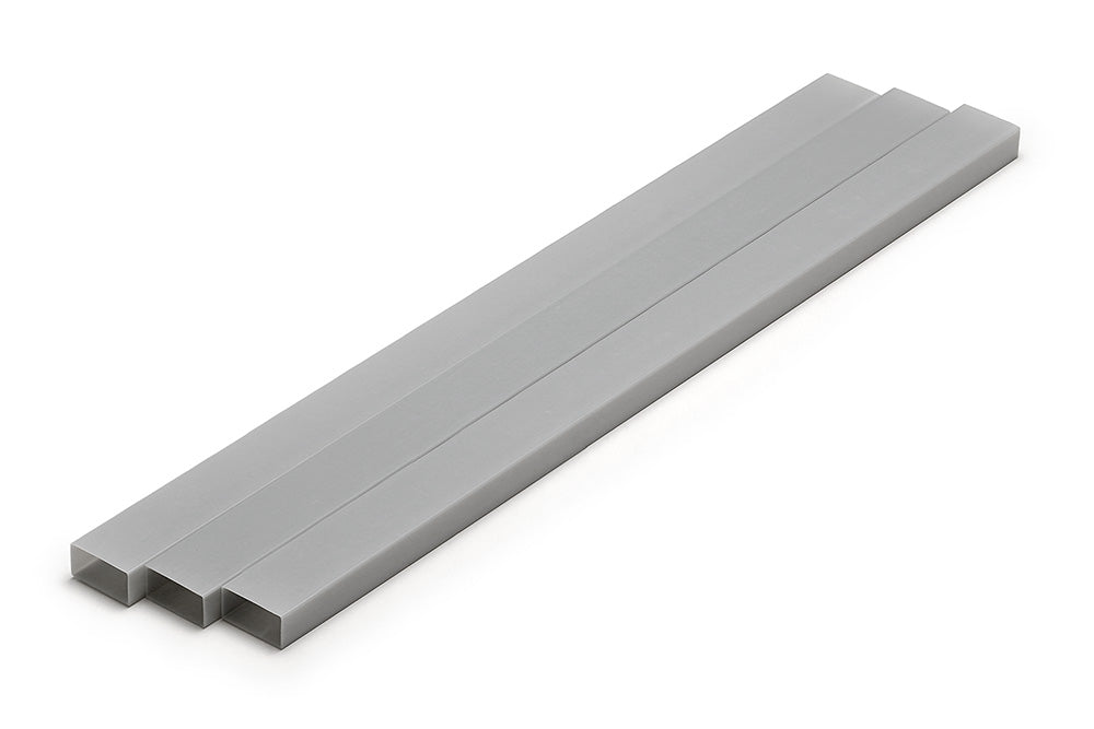Plastic Material Gray Rectangular pipe