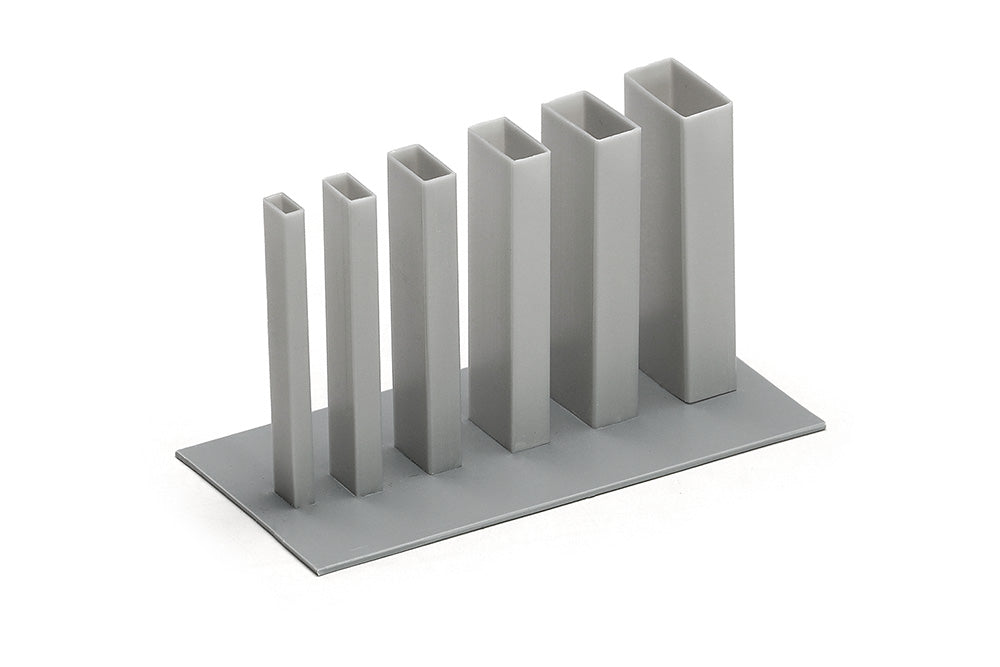 Plastic Material Gray Rectangular pipe