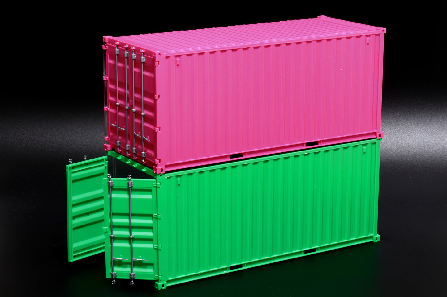 Fujimi 20ft Shipping Container(Green/Pink)