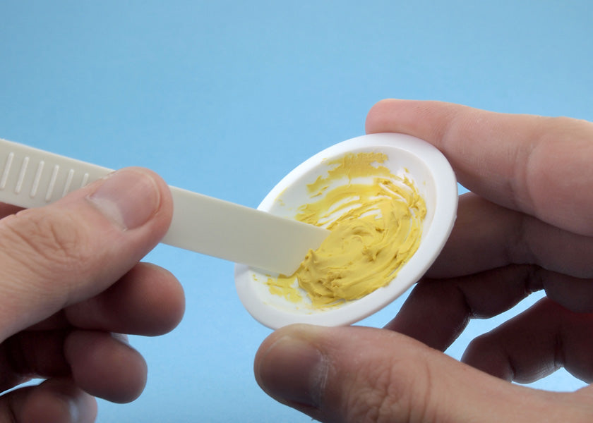 White paint tray (6 pieces) ③Flat bottom