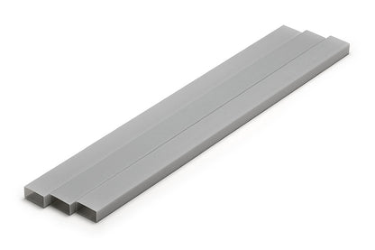 Plastic Material Gray Rectangular pipe