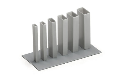 Plastic Material Gray Rectangular pipe