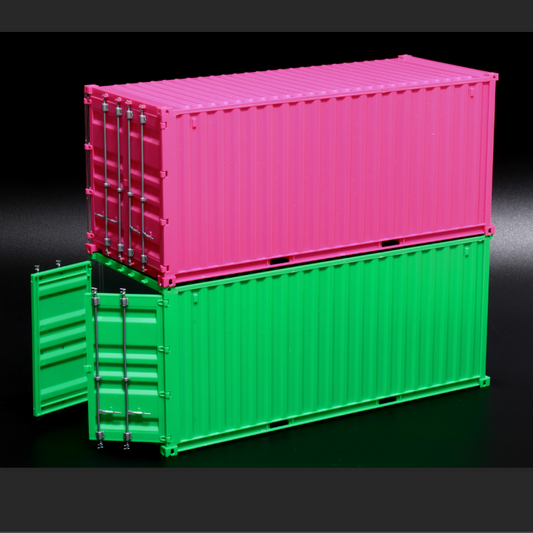 Fujimi 20ft Shipping Container（Green/Pink)