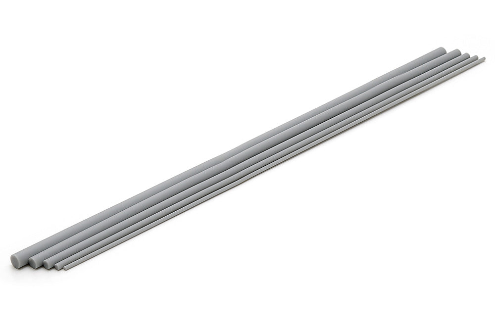 Plastic Material Round Rods [Gray] 1.0mm-5.0mm
